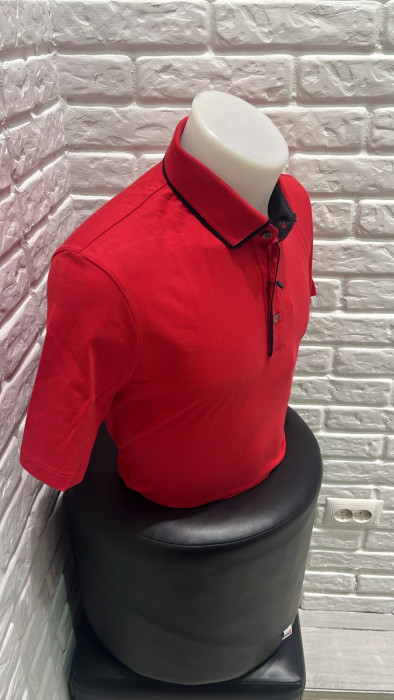 Поло с коротким рукавом 7camicie красное M